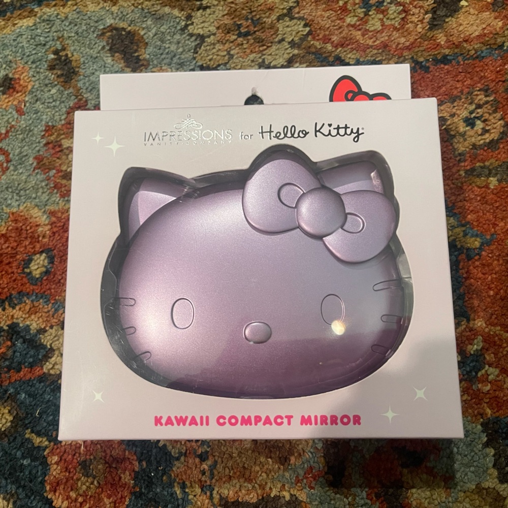 BNIB Hello Kitty Metallic Purple Compact Mirror